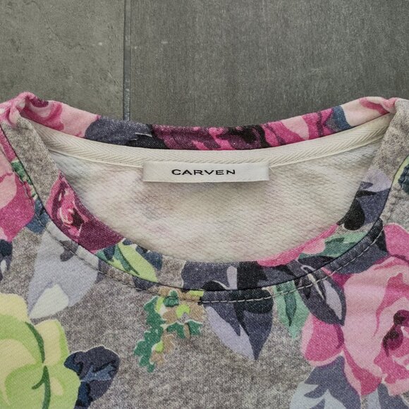CARVEN floral printed pullover sweatshirt - small - Picture 8 of 9